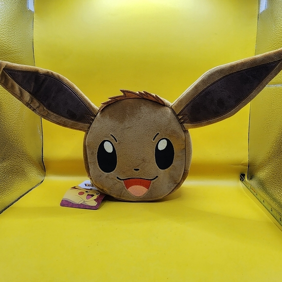 Pokemon Other - New Pokemon Eevee 3D Velvet Plush Cosmetic Makeup Bag Clutch Purse Nintendo 2024